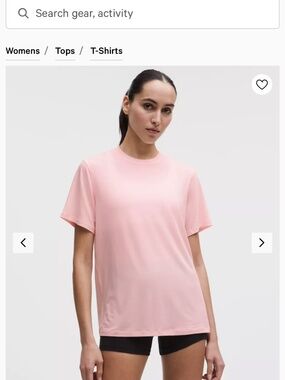 Lululemon Jersey Training Short Sleeve Shirt Pink Pearl size 12 BRAND NEW